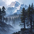 Majestic Mountain Ranges: Exploring the Beauty of Foggy Landscapes