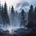 Majestic Mountain Ranges: Exploring the Beauty of Foggy Landscapes