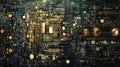 Mesmerizing Futuristic Tapestry of Binary Code and Digital Patterns
