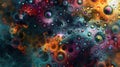 Microscopic Worlds Collide - Abstract Background Illustrating Intricate Interactions of Nature