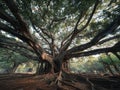 A Giant And Mysterious Banyan Tree Of Great Size Generative AI Royalty Free Stock Photo
