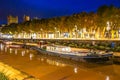 Explore Narbonne town at night Royalty Free Stock Photo