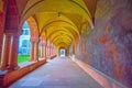 Explore murals in the cloister of State Archives Basel-stadt, Basel, Switzerland