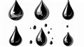 Explore our versatile vector black drop icon set perfect for your design projects and digital artwork needs Royalty Free Stock Photo
