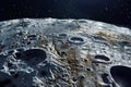 Detailed Surface of an Unnamed Moon with Craters and Shadows Royalty Free Stock Photo