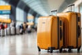 Explore Seamless Travel with Airport Luggage: Perfect for Your Vacation and Holiday Getaways. Royalty Free Stock Photo