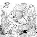 Explore seof creative possibilities in this fish-themed coloring book