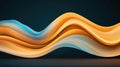 Explore a sleek darktoned 3D wave design that combines modern tech aesthetics with playful cartoon textures Royalty Free Stock Photo