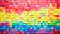 Explore the spectrum with sticky notes in a rainbow layout Royalty Free Stock Photo