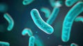 Explore stunning 3D illustrations of bluecolored prokaryotic microorganisms bacteria and bacterium Royalty Free Stock Photo