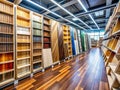 Explore Stunning Laminate Flooring Options at Your Local Hardware Store A Visual Guide to Flooring Samples Royalty Free Stock Photo