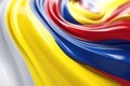 Modern Minimalist Twist: Romania Flag Colors in 3D Render