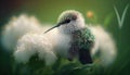 The Energetic Colibri Bird in a Sun-kissed Summer Haven. Generative AI