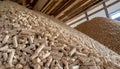 Organized Biomass: Wood Pellets Warehouse Display