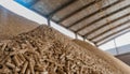 Organized Biomass: Wood Pellets Warehouse Display