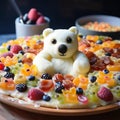 Sweet Indulgence: Pizza with a Gummy Twist Royalty Free Stock Photo