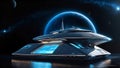 cosmic exploration: navigating the unknown in a state-of-the-art vessel. ai generated