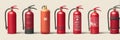 Comprehensive Visual Guide on Fire Extinguisher Types and Their Proper Usage in Emergency Situations Royalty Free Stock Photo