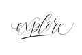 Explore vector motivation calligraphy travel word