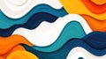 Explore vibrant abstract vector backgrounds featuring dynamic line waves, perfect for modern flat illustrations and designs Royalty Free Stock Photo