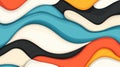 Explore vibrant abstract vector backgrounds featuring dynamic line waves, perfect for modern flat illustrations and designs Royalty Free Stock Photo