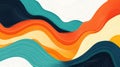 Explore vibrant abstract vector backgrounds featuring dynamic line waves, perfect for modern flat illustrations and designs Royalty Free Stock Photo