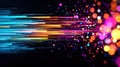 Explore a vibrant animated wallpaper featuring colorful lines that create a dreamy, abstract light effect