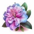 Rhododendron: Colorful Pink and Blue Flower.