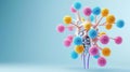 Explore a vibrant 3D render illustrating the structure and function of alveoli in the respiratory system Royalty Free Stock Photo