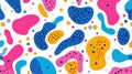 Explore vibrant Memphisstyle art with playful textures, lines, and dots in this colorful, modern vector illustration Royalty Free Stock Photo