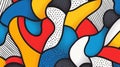 Explore a vibrant miltucolor pattern, reflecting the bold creativity and unique style inspired by thcentury art movements Royalty Free Stock Photo