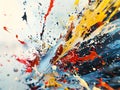 Abstract Chaos: Colorful Paint Splatters Creating Dynamic Background Art