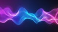 Explore a vibrant world of 3D sound waves, where digital technology meets abstract visualization in a futuristic landscape Royalty Free Stock Photo