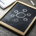 Explore visual strategies for brainstorming and creative thinking with this captivating image showcasing a chalkboard adorned with
