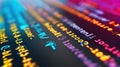 Explore web programming with HTML, PHP, and code snippets. Abstract 3D rendering of program source code