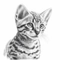 Artistic Bengal Cat Coloring Page - Detailed Sketch.