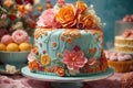 Cake Design With Intricate Flower Patterns