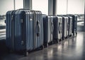 Explore the World with Luggage in an Airport. Generative AI Royalty Free Stock Photo