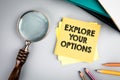 Explore your options. Business, education, problems and solving concept Royalty Free Stock Photo