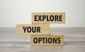 Explore Your Options , business, financial concept. For business planning Royalty Free Stock Photo