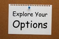 Explore Your Options Royalty Free Stock Photo