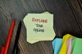 Explore Your Options write on sticky note isolated on Wooden Table Royalty Free Stock Photo