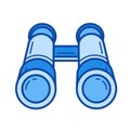 Explorer binocular line icon. Royalty Free Stock Photo