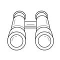 Explorer binocular line icon. Royalty Free Stock Photo