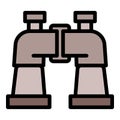 Explorer binoculars icon, outline style Royalty Free Stock Photo