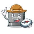 Explorer delete button in the shape mascot Royalty Free Stock Photo