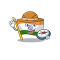 Explorer flag indian isolated in the character