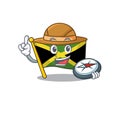 Explorer flag jamaica character shaped on mascot