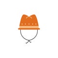 explorer hat, clothing icon. Element of color African safari icon. Premium quality graphic design icon. Signs and symbols