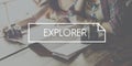 Explorer Journey Explore Leisure Concept Royalty Free Stock Photo